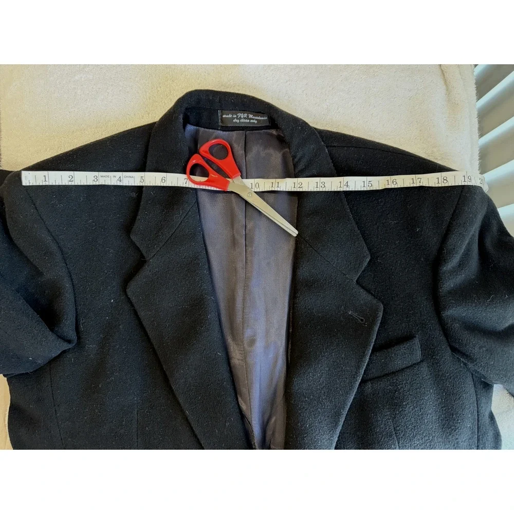 Vtg Gianfranco Ruffini Cashmere Blend black Sport Coat jacket Sz S 40 Preppy